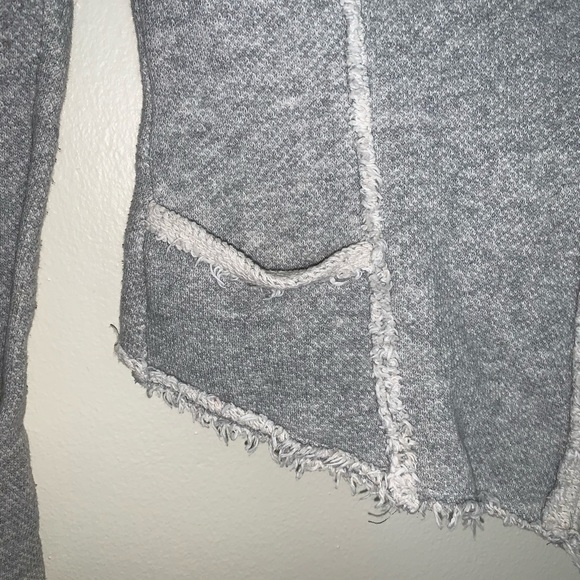 Lucky Lotus Raw Edge Sweater Moto Jacket - Picture 6 of 8